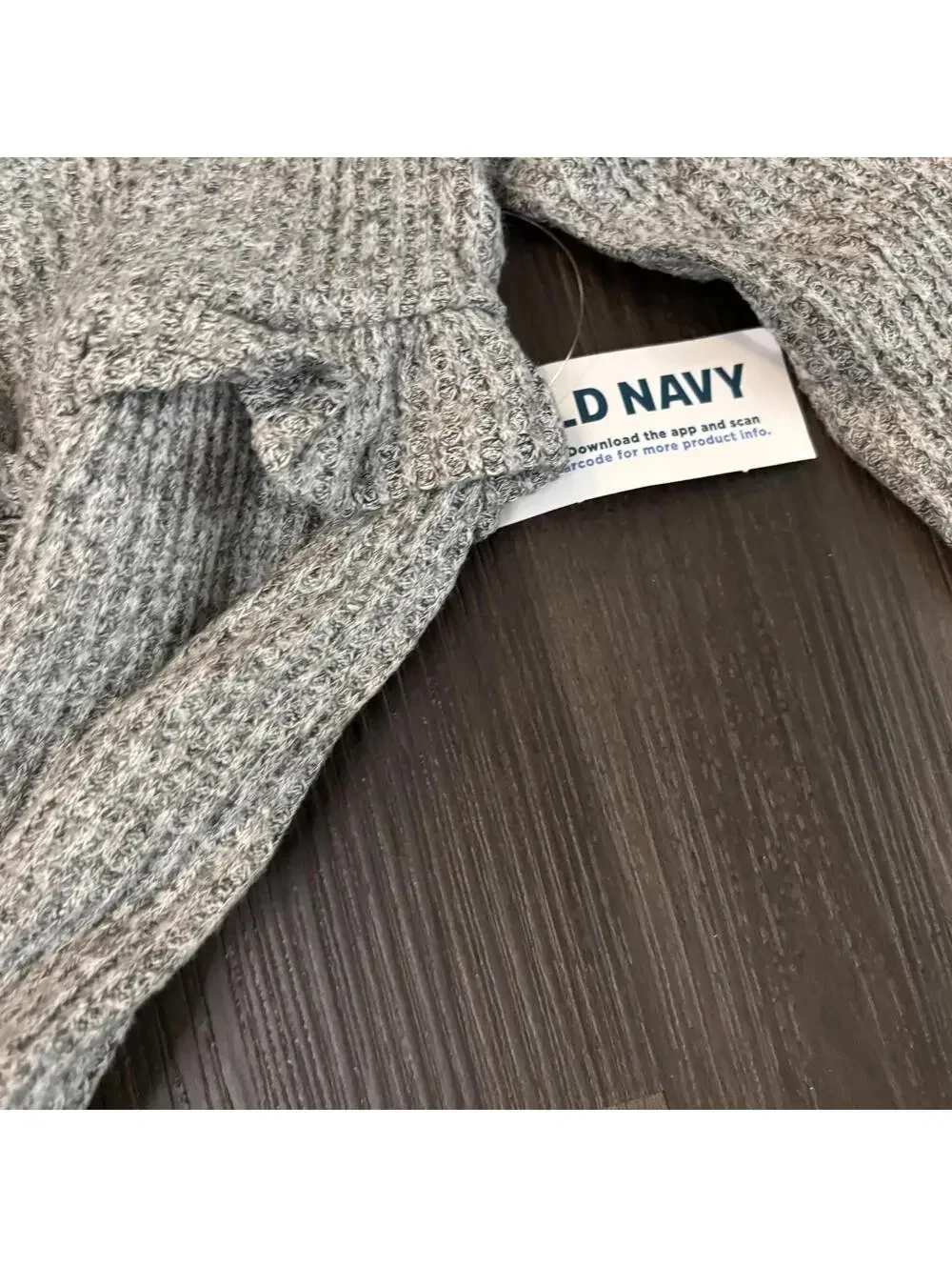 Old Navy Toddler Dress Size 3T Gray Waffle Knit Holiday NWT